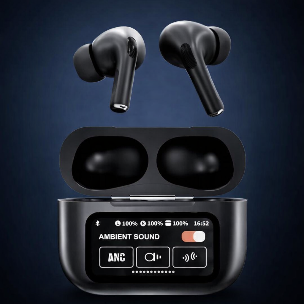 Smart Wireless Earbuds with ANC & Digital Charging Case