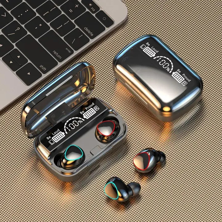 M10 AirBuds – Stylish Wireless Bluetooth Earbuds with Charging Case