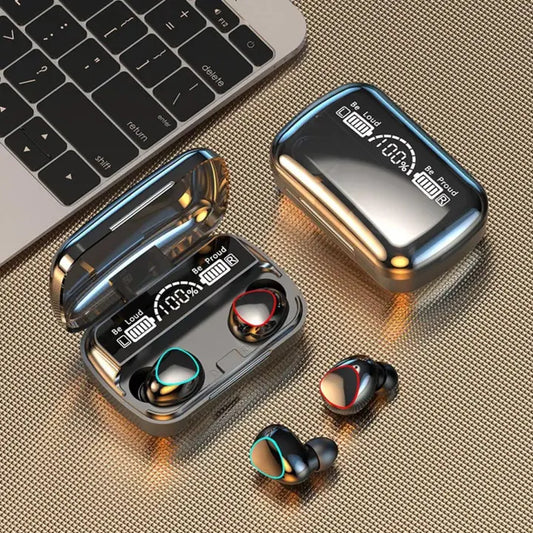 M10 AirBuds – Stylish Wireless Bluetooth Earbuds with Charging Case