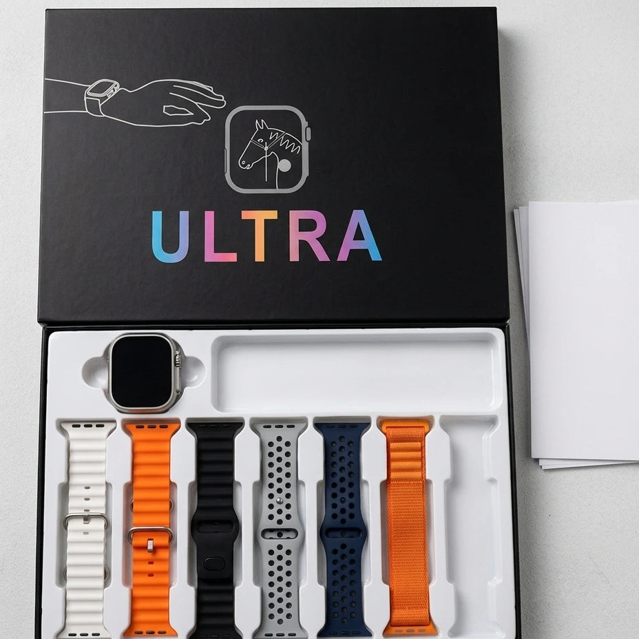 Ultra 2 Smart Watch 7-in-1 – 2.3" Infinite Display with 7 Interchangeable Straps