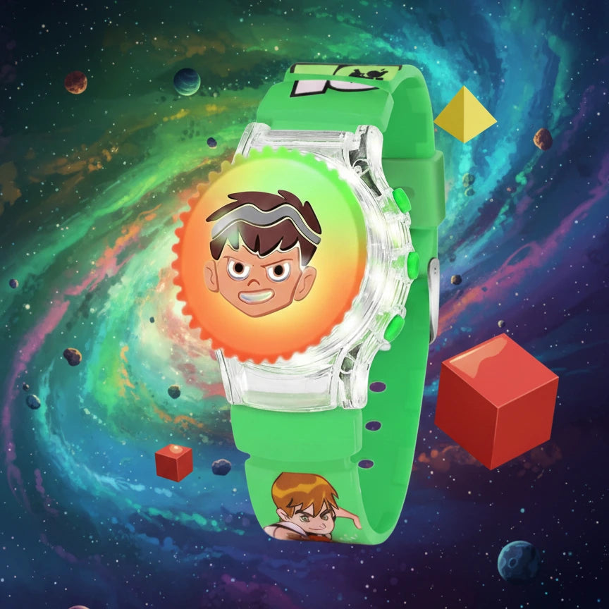 Ben 10 LED Kids Watch – Colorful Cartoon Light-Up Wrist Watch for Boys & Girls | Fun Gift for Kids