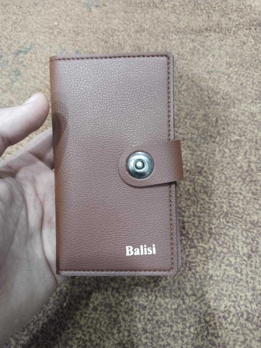 Premium Brown Leather Men’s Wallet – Stylish Button Closure Wallet