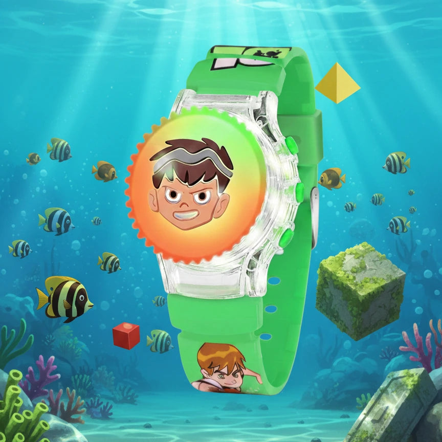 Ben 10 LED Kids Watch – Colorful Cartoon Light-Up Wrist Watch for Boys & Girls | Fun Gift for Kids
