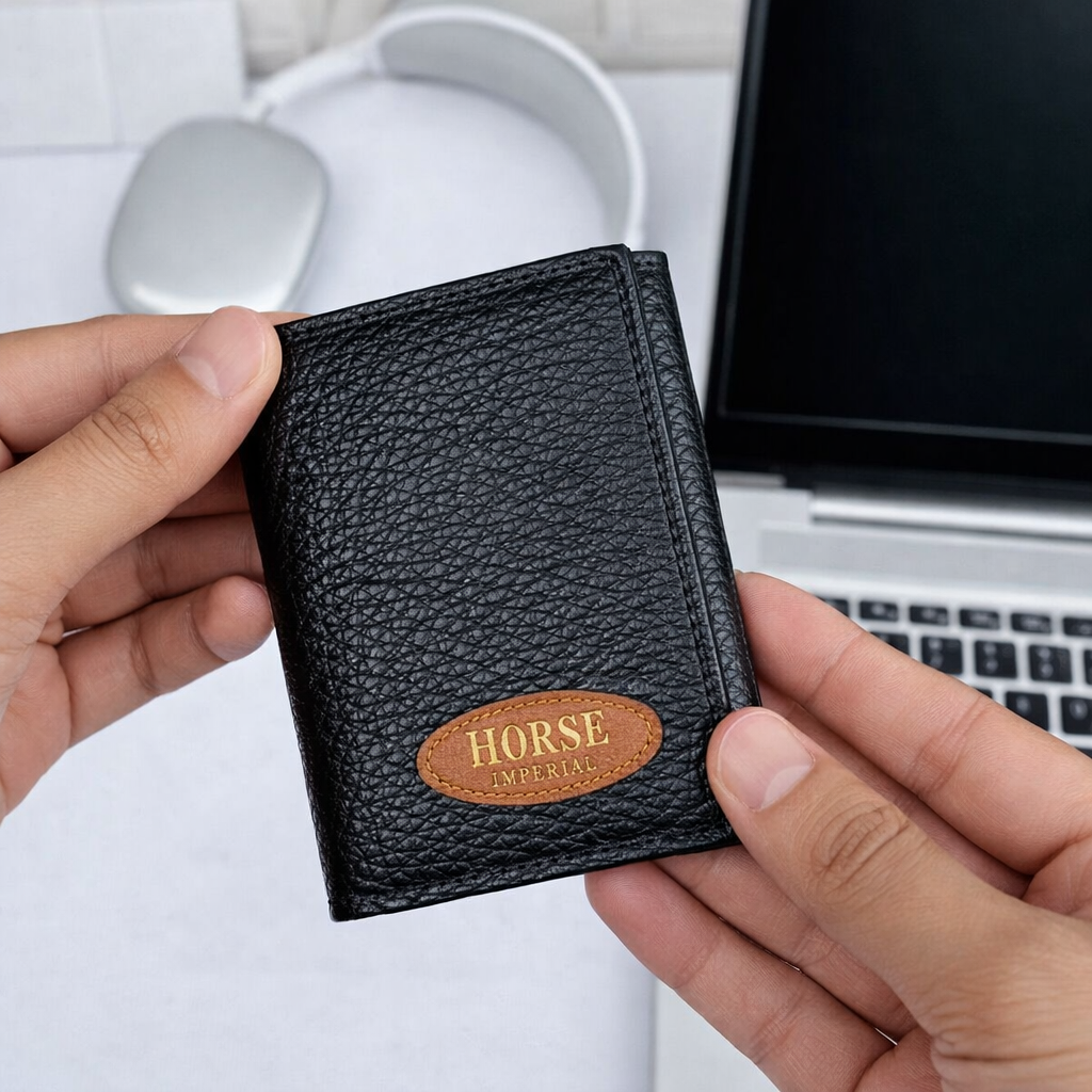 Premium Cream Leather Wallet for Men – Stylish & Compact Design