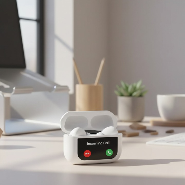 Smart Wireless Earbuds with Touch Display & Calling Case