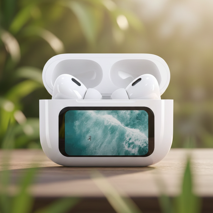 Smart Wireless Earbuds with Touch Display & Calling Case