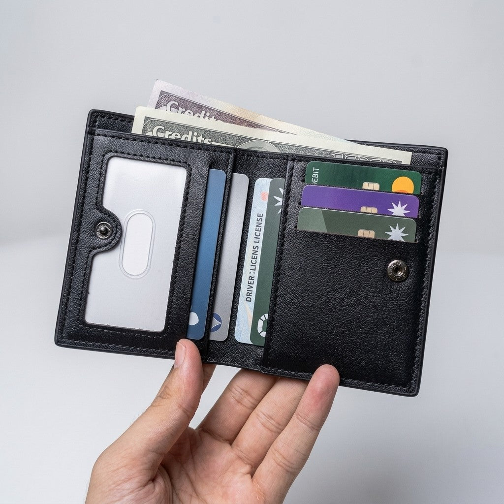 Men’s Stylish Leather Wallet – Premium Crocodile Pattern Design