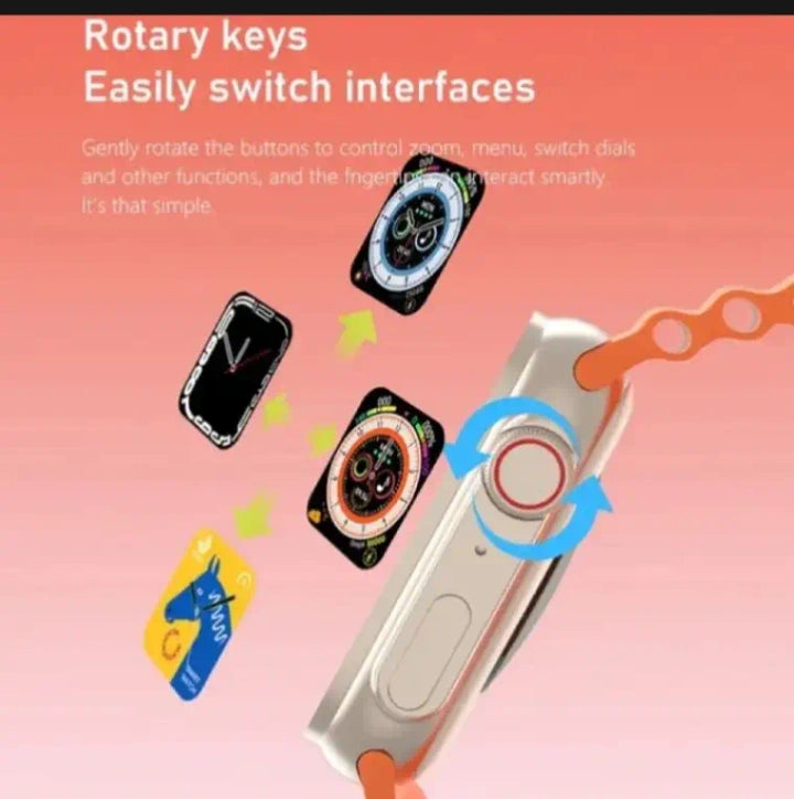 Smart Watch Ultra 7-in-1 Combo Set with Interchangeable Straps